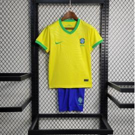 Maillot Brésil Domicile Mundial Femenino 2023 Enfant