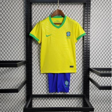 Maillot Brésil Domicile Mundial Femenino 2023 Enfant