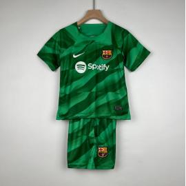 Maillot Gardien Barcelona Vert 23/24 Enfant