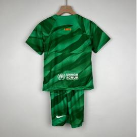 Maillot Gardien Barcelona Vert 23/24 Enfant