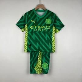 Maillot Manchester City Portera Vert 23/24 Enfant