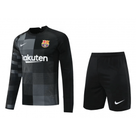 Maillot Gardien Barcelona 2021-2022 Noir Manches Longues