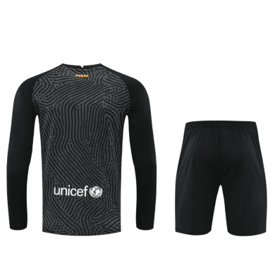 Maillot Gardien Barcelona 2021 Noir Manches Longues