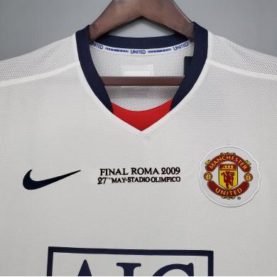 Maillot Retro Manchester United 08/09 Champions League Blanc visitante