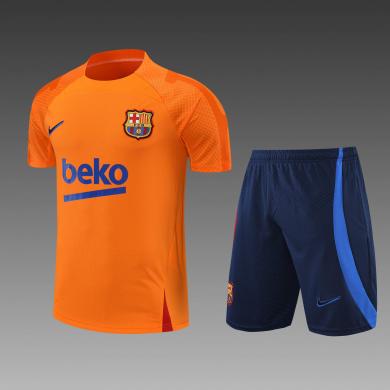 Maillot 22/23 Barcelona Entreno Equipacion Manga Corta Naranja