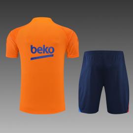 Maillot 22/23 Barcelona Entreno Equipacion Manga Corta Naranja