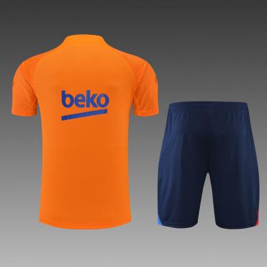 Maillot 22/23 Barcelona Entreno Equipacion Manga Corta Naranja