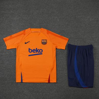 Maillot 22/23 Barcelona Entreno Equipacion Manga Corta Naranja