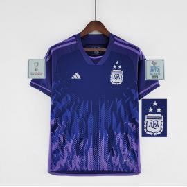 Maillot Argentine Extérieur Coupe du monde 2022 3 estrellas