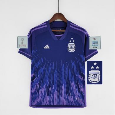 Maillot Argentine Extérieur Coupe du monde 2022 3 estrellas