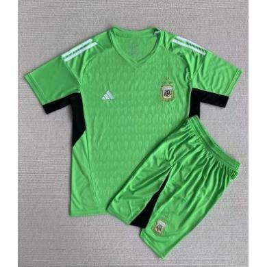 Maillot Argentine 2023 Local Gardien 3 Estrellas Enfant