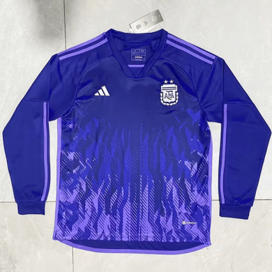 Maillot Argentine Extérieur Coupe du monde 2022 Manches Longues