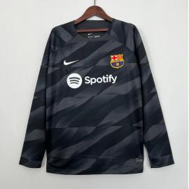 Maillot Barcelona Fc Gardien noir 2023-2024 Manches Longues