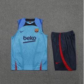 Maillot Sans Manches Barcelona 22/23 Bleu + Pantalone