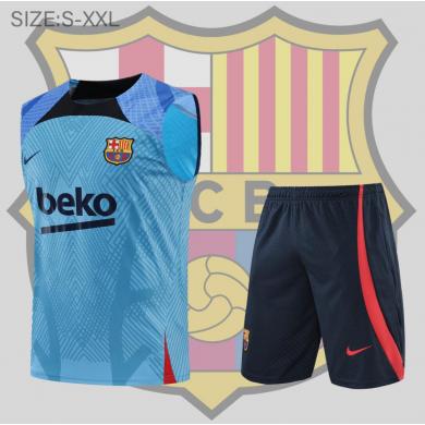 Maillot Sans Manches Barcelona 22/23 Bleu + Pantalone