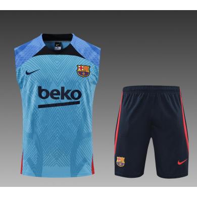 Maillot Sans Manches Barcelona 22/23 Bleu + Pantalone