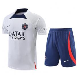 Maillot Paris St. Germain FC d'entrainement Blanc 22/23+ Pantalon