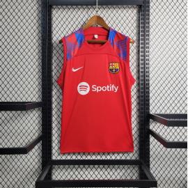 Maillot Sans Manches Barcelona d'entrainement Rojo 23/24