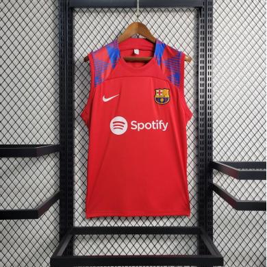 Maillot Sans Manches Barcelona dentrainement Rojo 23/24