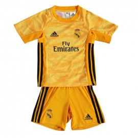 Maillot Gardien Real Madrid 2019/2020 Jaune Enfant Kit