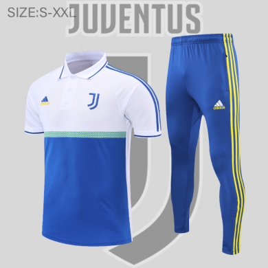 POLO Juventus KIT Bleu y Blanc