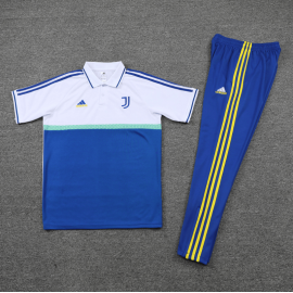 POLO Juventus KIT Bleu y Blanc